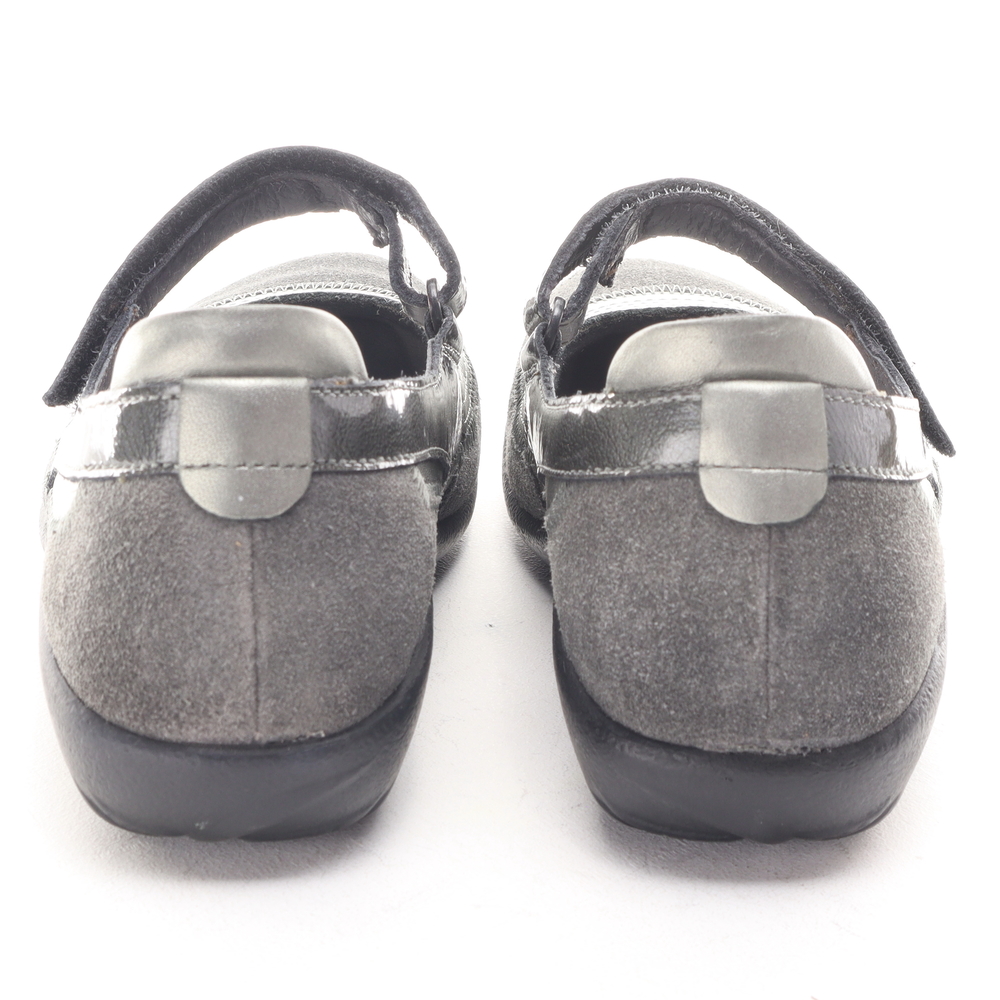 Naot Kirei Suede Leather Mary Jane Flats Loafer Sneaker Women EU 37 Gray/Black - Picture 9 of 15